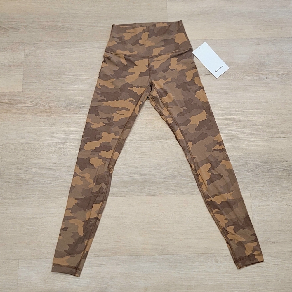 NWT Lululemon High Rise Pant 28" Size 4 HCBM Heritage 365 Camo Beige Multi